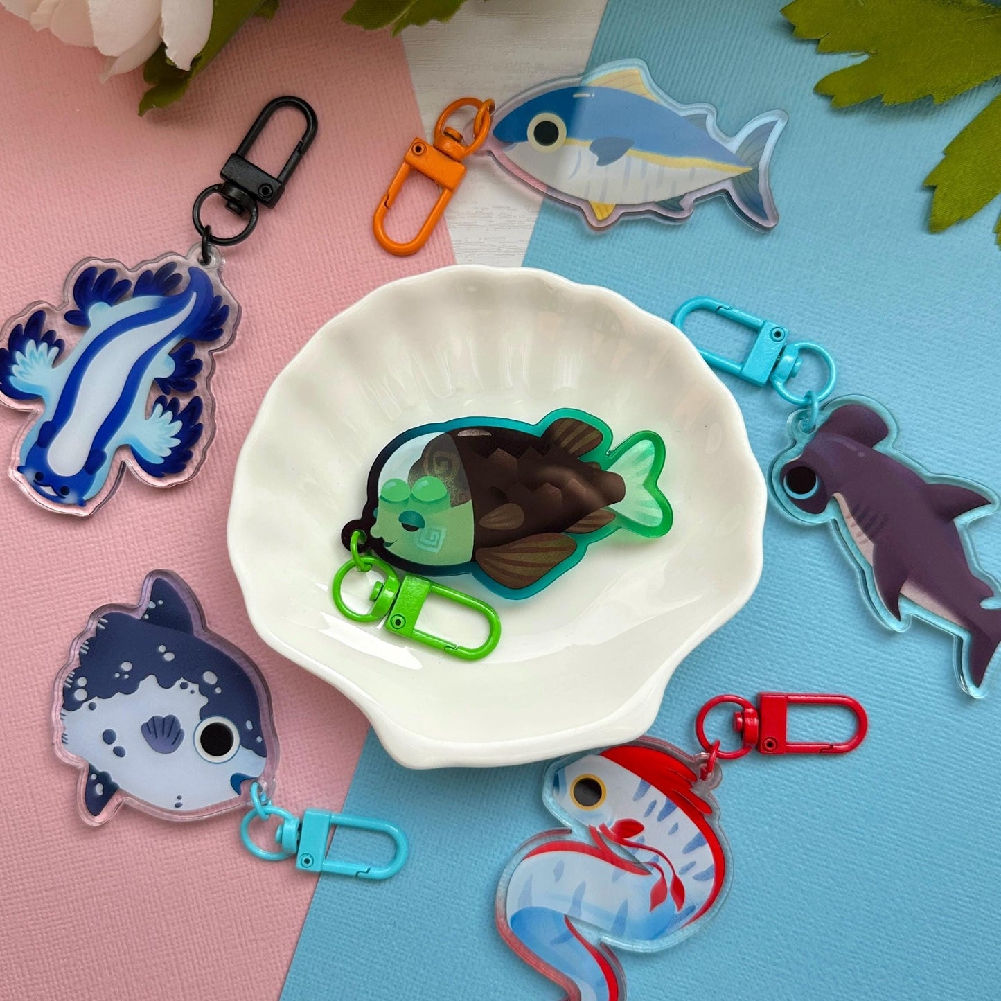 Barreleye Fish 2.5" Acrylic Charm