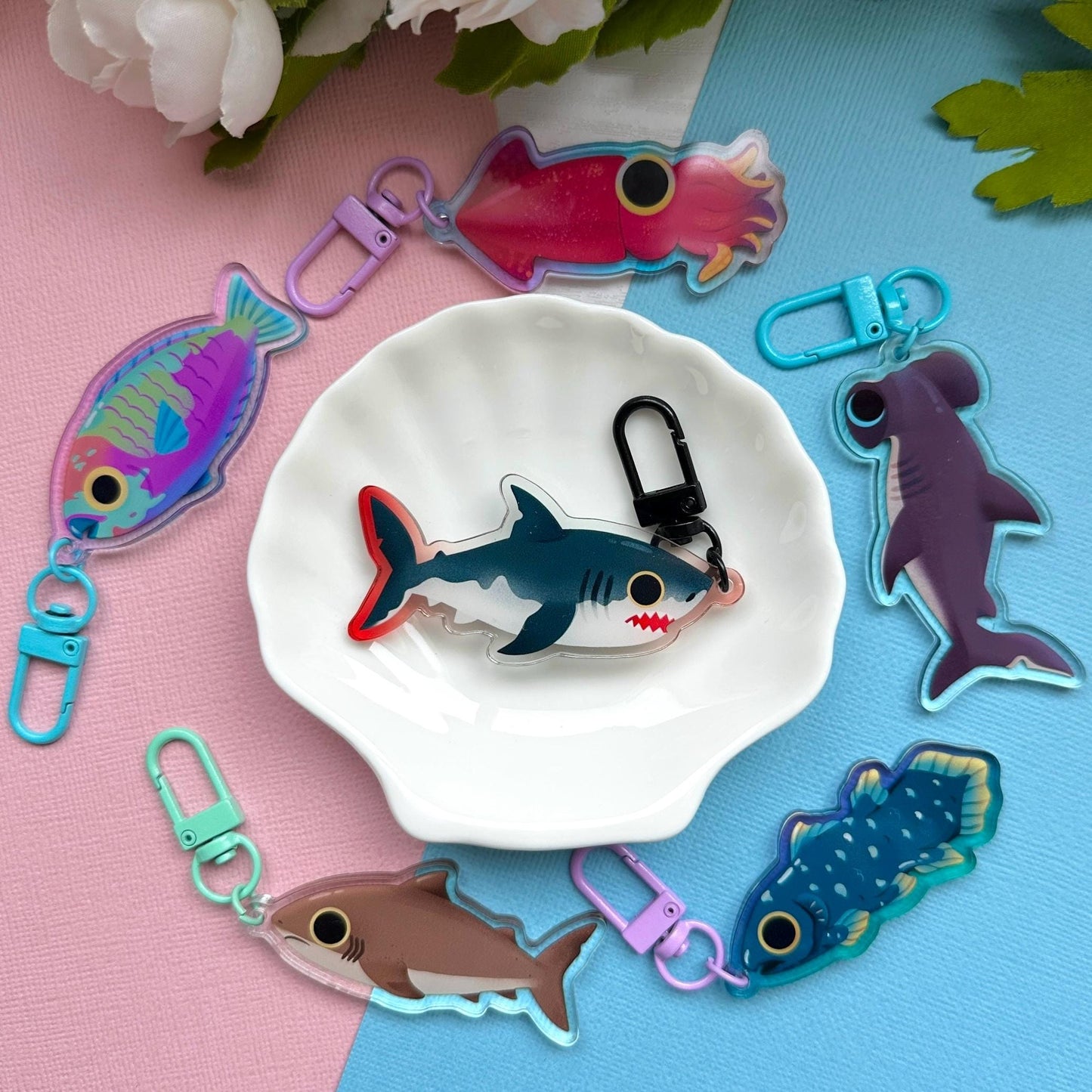 Great White Shark 2.5" Acrylic Charm