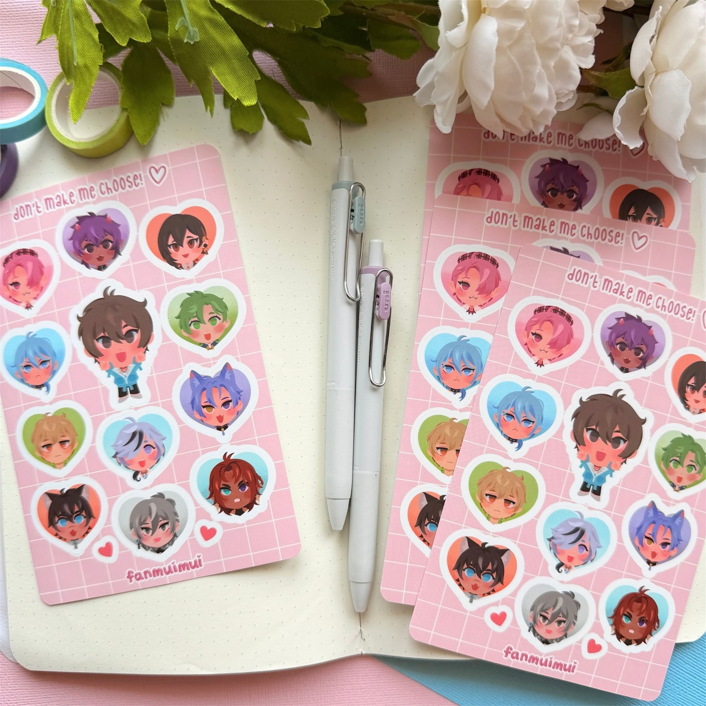 Nu: Carnival Chibi Vinyl Sticker Sheet (A6)