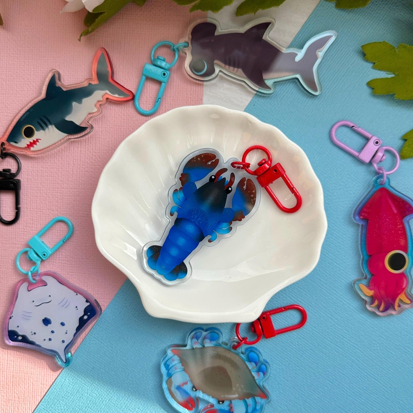 Blue Lobster 2.5" Acrylic Charm