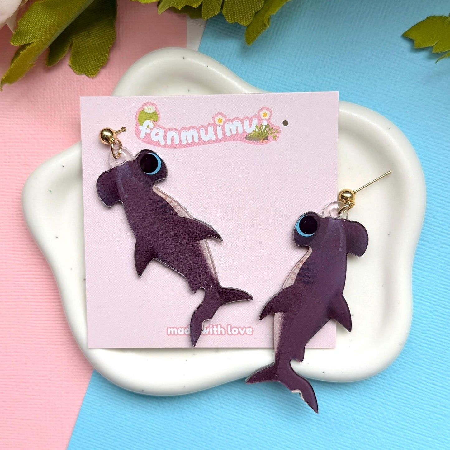 Hammerhead Shark Acrylic Earrings