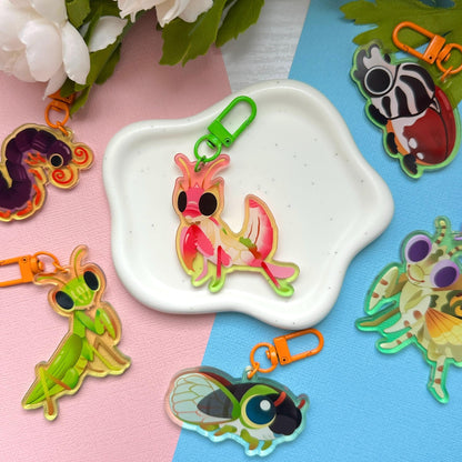 Orchid Mantis 2.5" Acrylic Charm