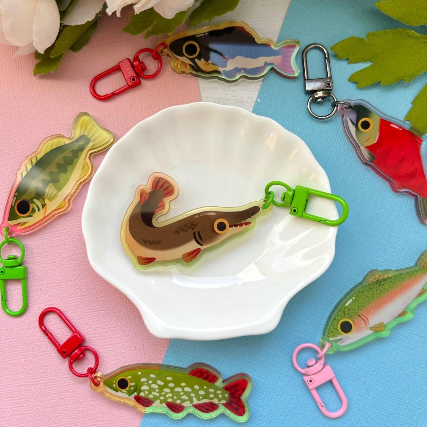 Alligator Gar 2.5" Acrylic Charm