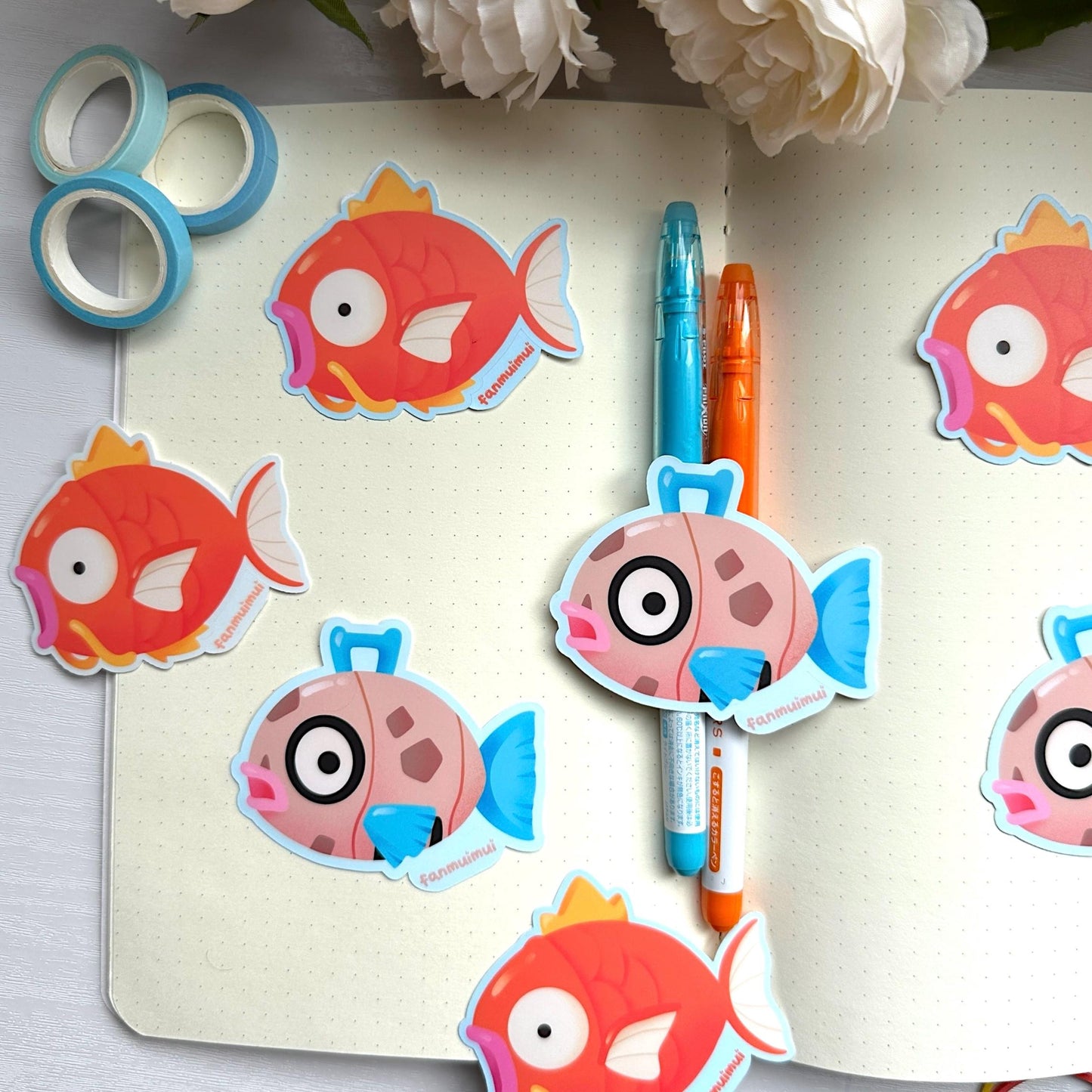 Gamer Fish Vinyl Stickers
