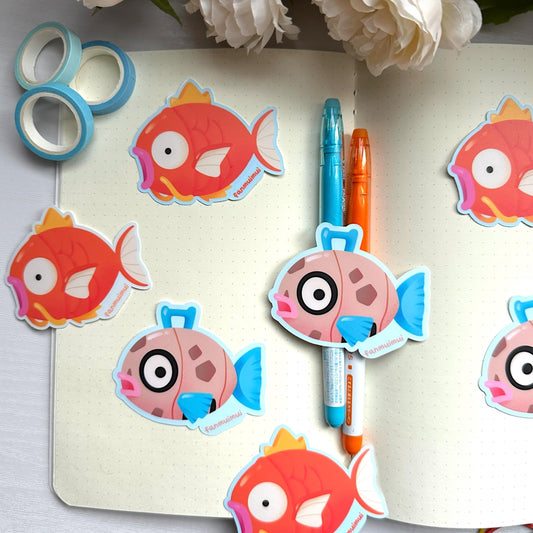 Gamer Fish Vinyl Stickers