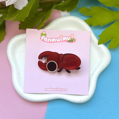 Stag Beetle Acrylic Hair Clip
