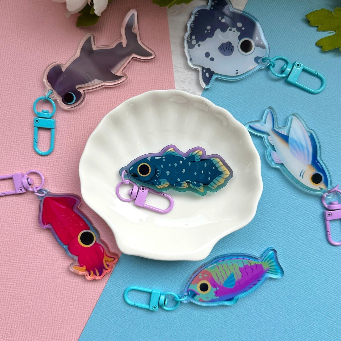 Coelacanth 2.5" Acrylic Charm
