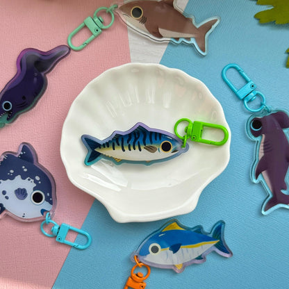 Atlantic Mackerel 2.5" Acrylic Charm