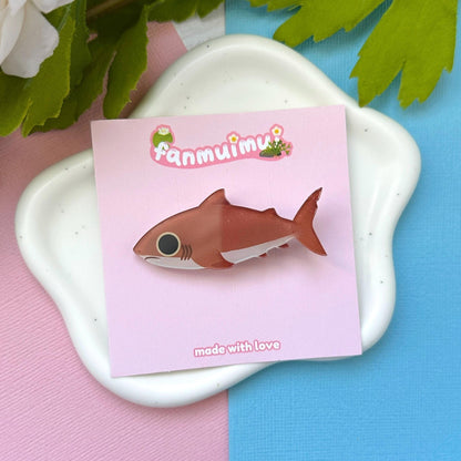 Bull Shark Acrylic Hair Clip