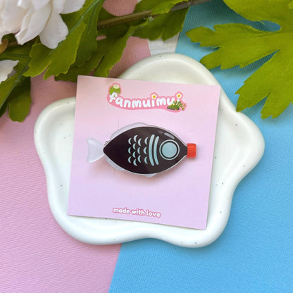 Soy Sauce Fish Acrylic Hair Clip