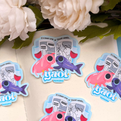 Pass the Yaoi | Yuri | Fanfiction | Omegaverse Vinyl Stickers