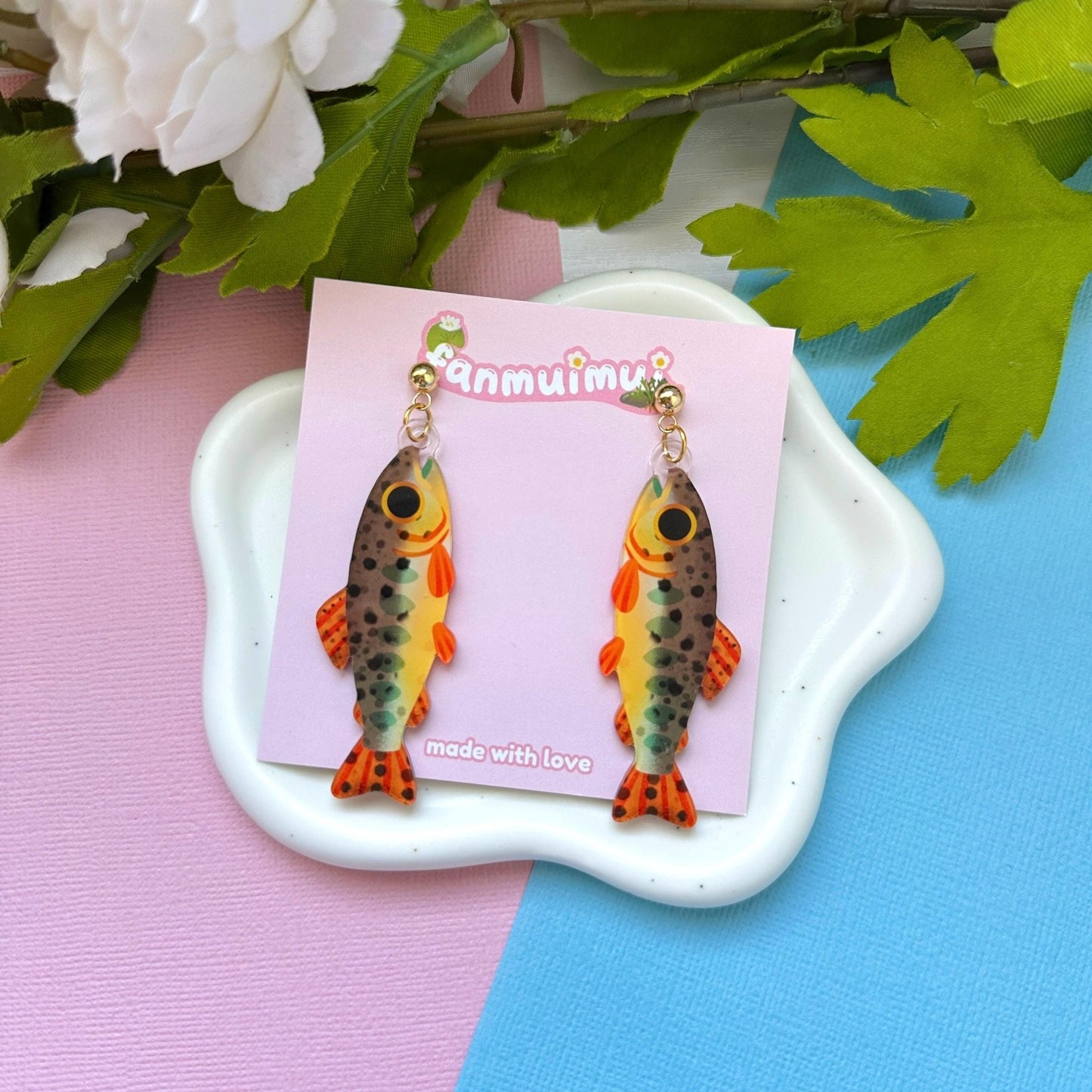 Apache Trout Acrylic Earrings