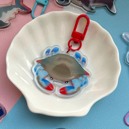 Blue Crab 2.5" Acrylic Charm