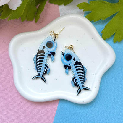 Fish Bones Acrylic Earrings