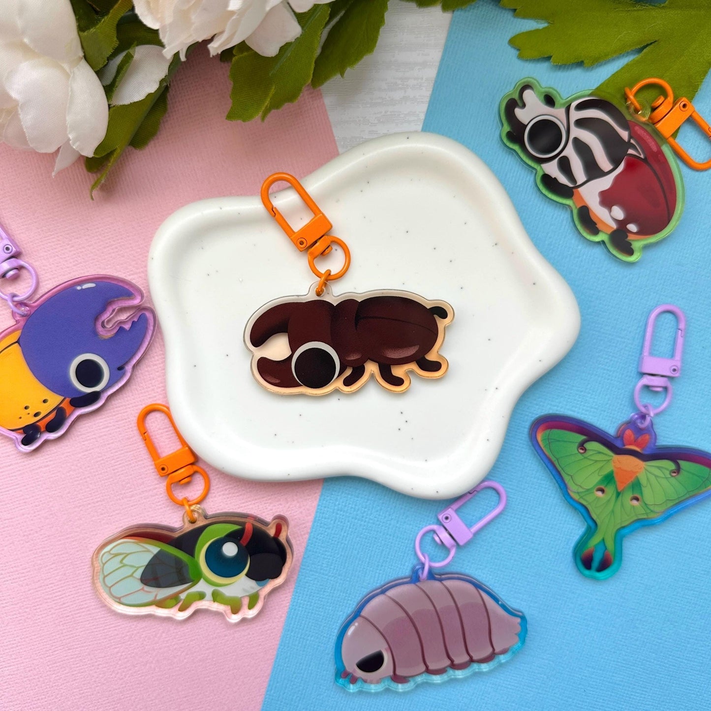 Stag Beetle 2.5" Acrylic Charm