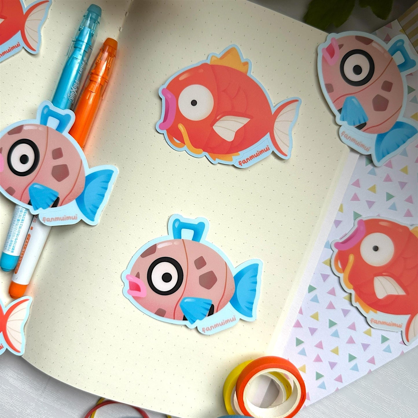 Gamer Fish Vinyl Stickers