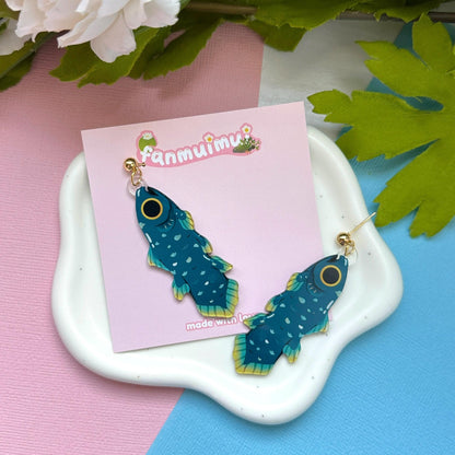 Coelacanth Acrylic Earrings