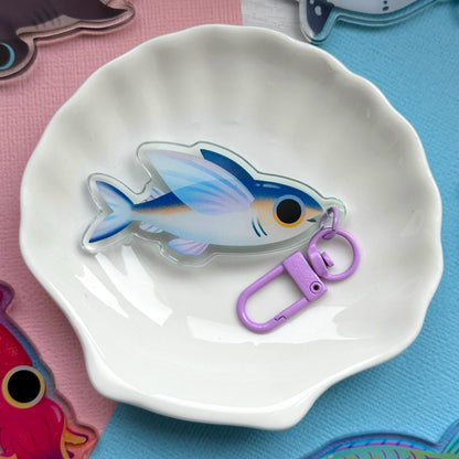 Flying Fish 2.5" Acrylic Charm