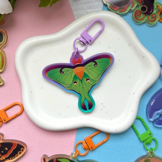 Luna Moth 2.5" Acrylic Charm