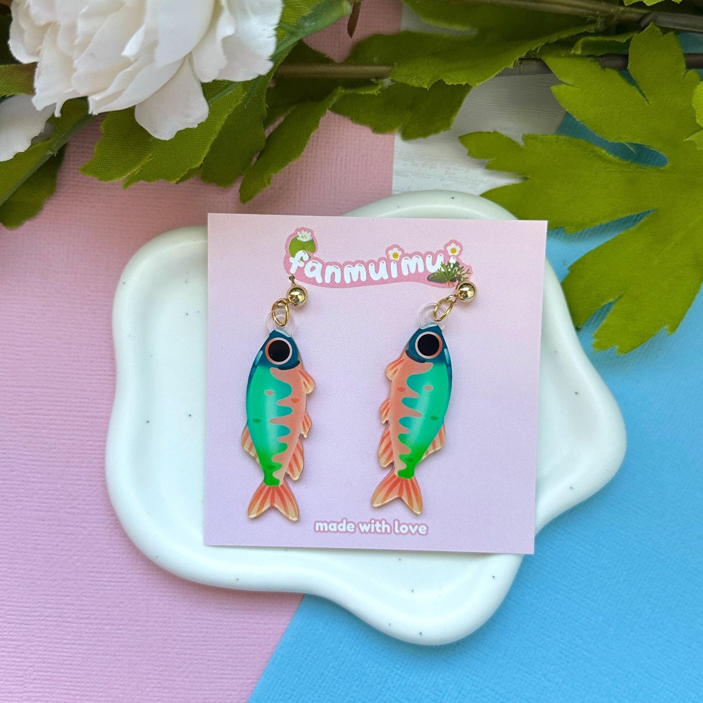 Pale Chub Acrylic Earrings