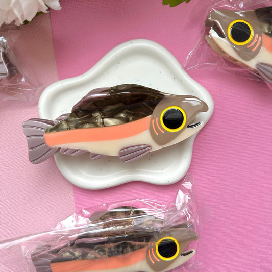 Pink Salmon Hair Claw