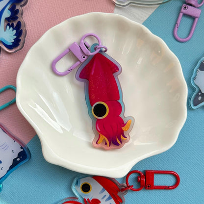 Squid 2.5" Acrylic Charm