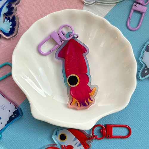 Squid 2.5" Acrylic Charm