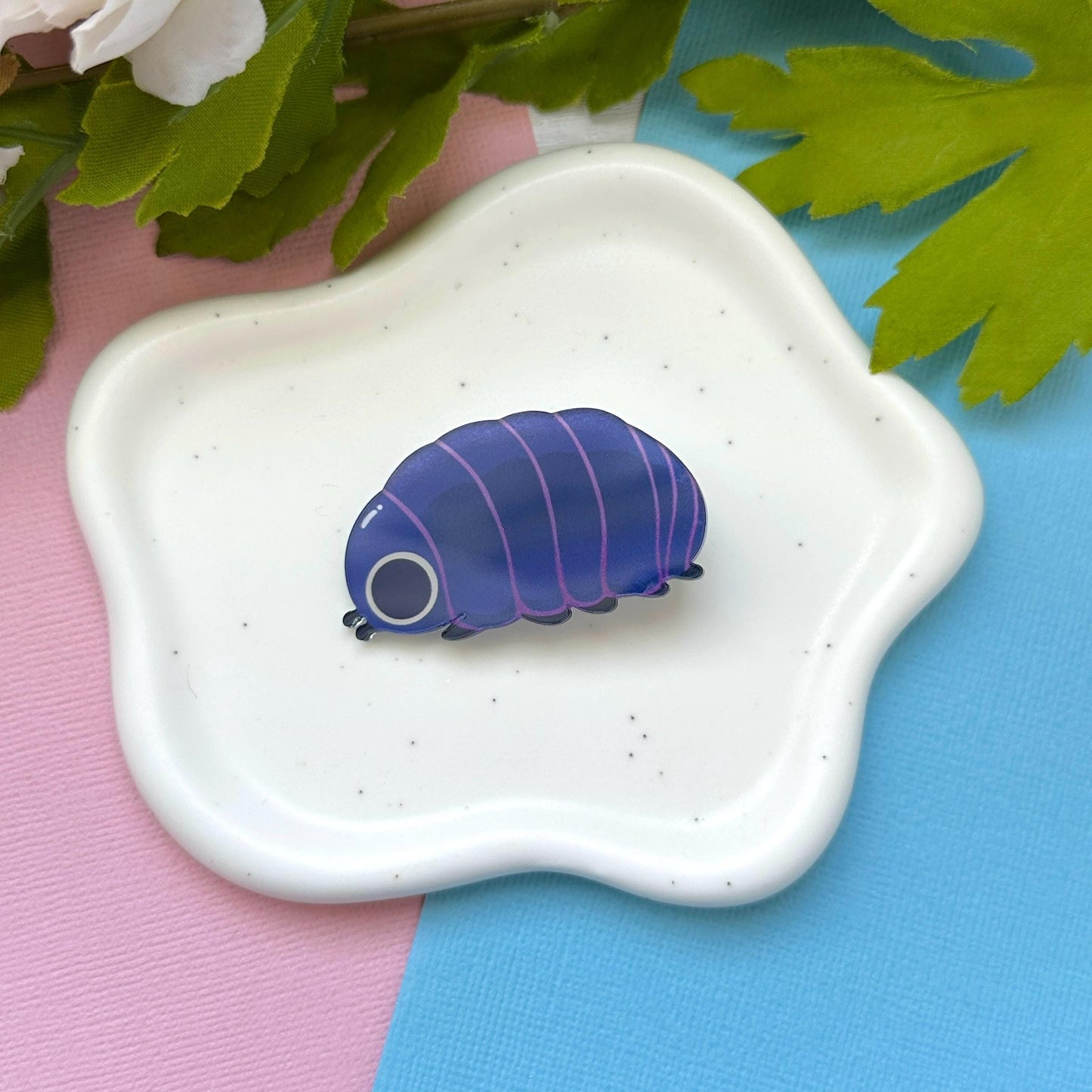 Pill Bug Acrylic Hair Clip
