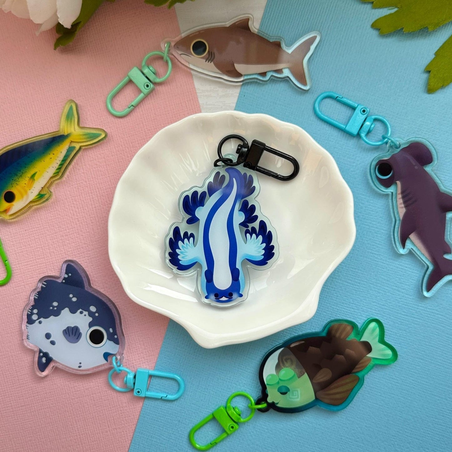 Blue Dragon | Sea Slug 2.5" Acrylic Charm