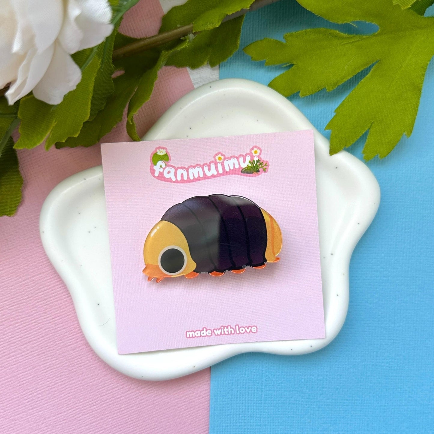Rubber Ducky Isopod Acrylic Hair Clip