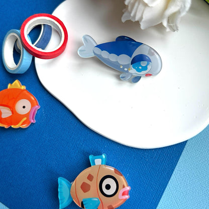 Crybaby Fish Acrylic Hair Clip