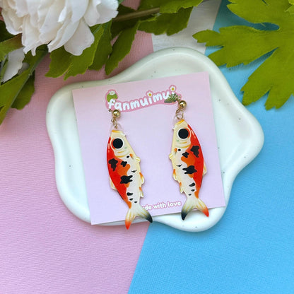 Koi Fish Acrylic Earrings