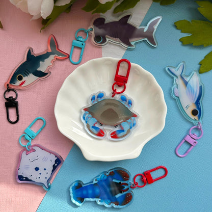 Blue Crab 2.5" Acrylic Charm