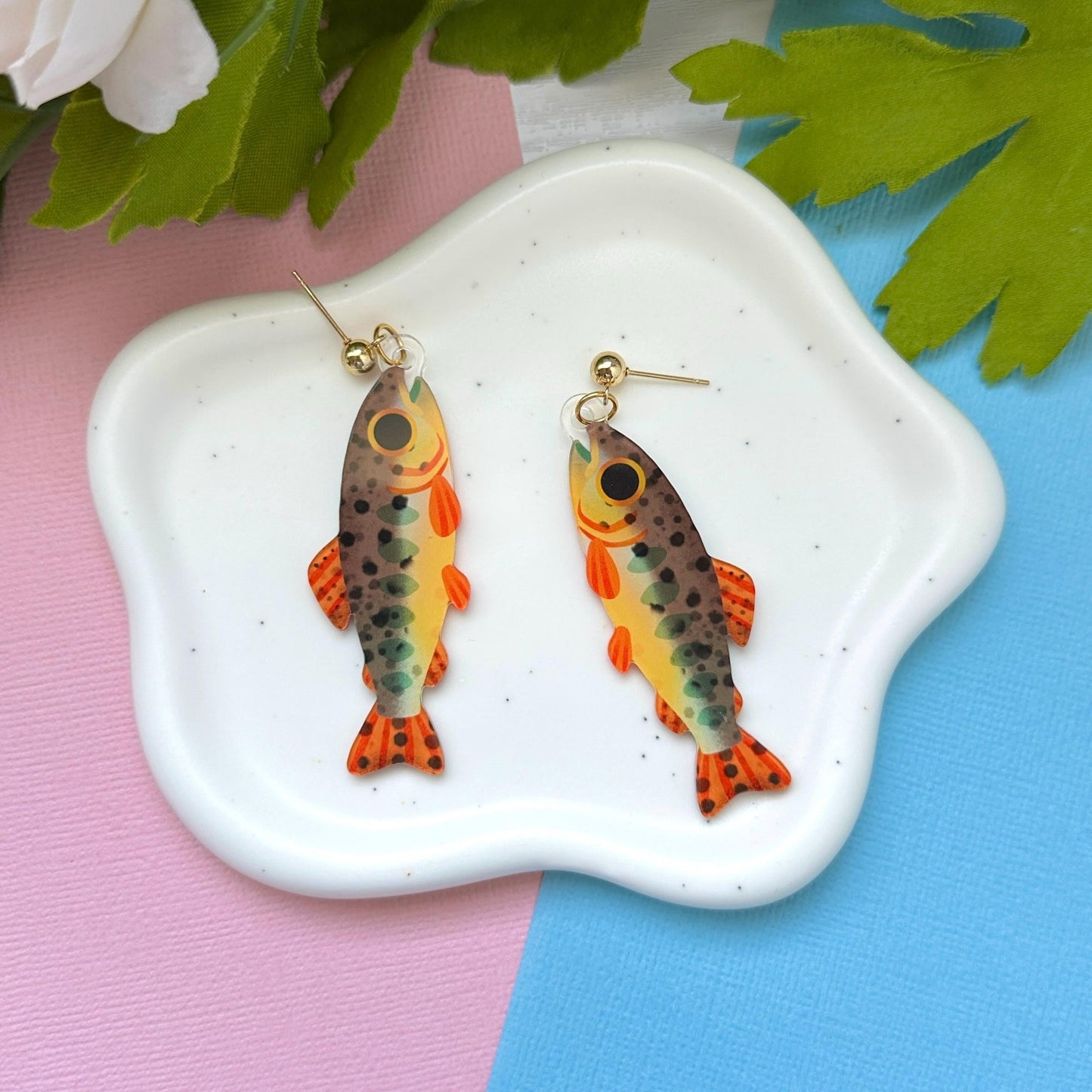 Apache Trout Acrylic Earrings