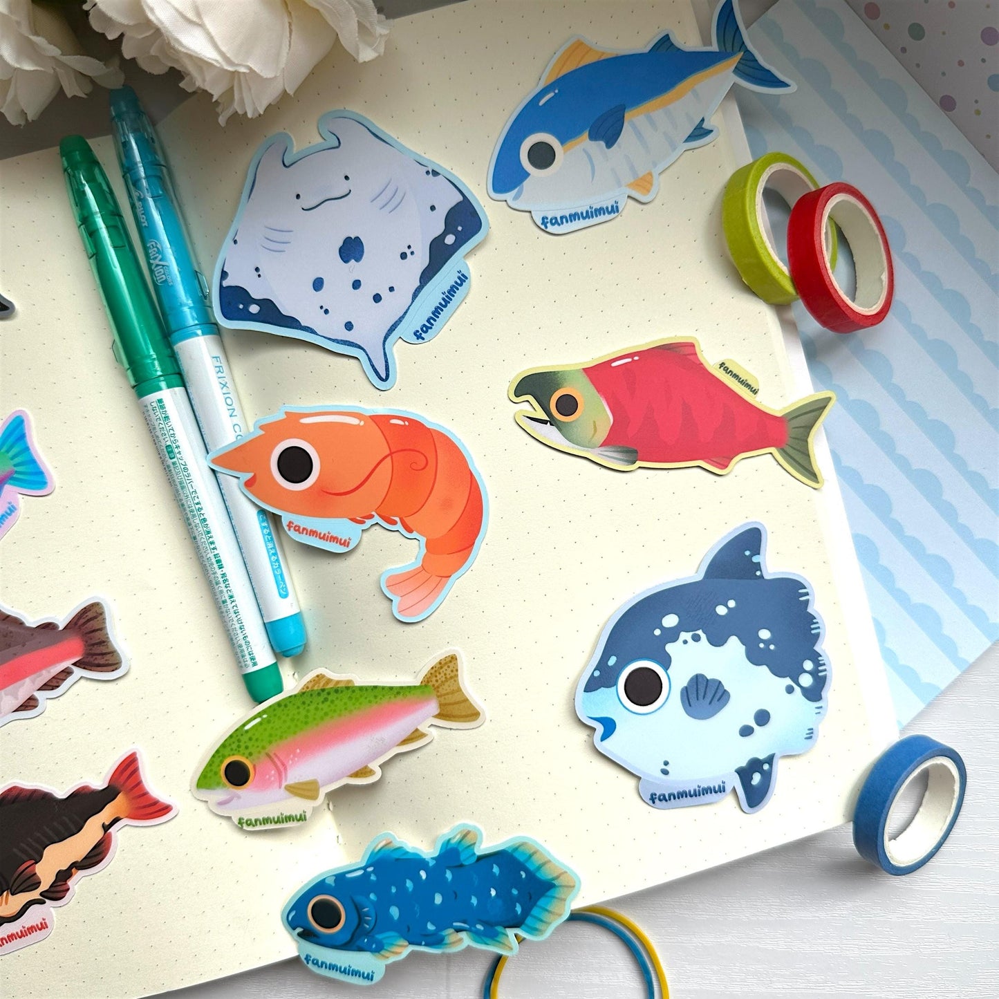 Fish Collection Vinyl Stickers