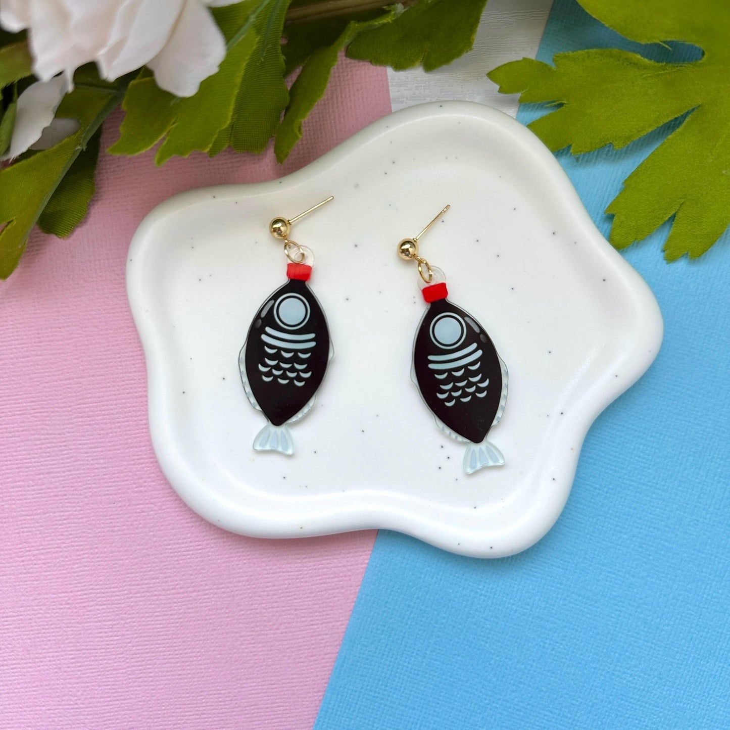 Soy Sauce Fish Acrylic Earrings