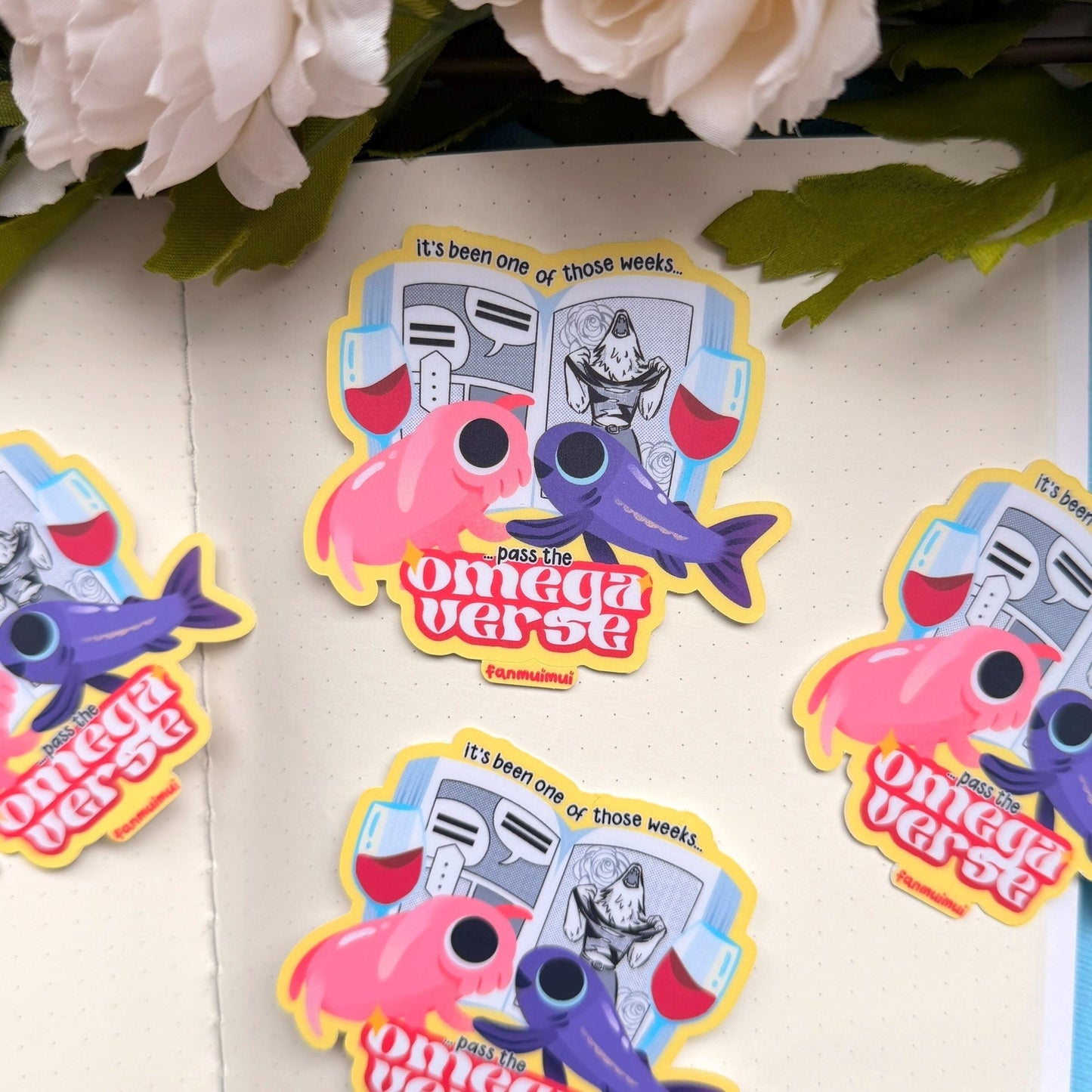 Pass the Yaoi | Yuri | Fanfiction | Omegaverse Vinyl Stickers