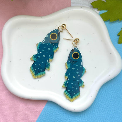 Coelacanth Acrylic Earrings