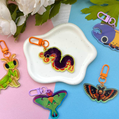 Feathertail Centipede 2.5" Acrylic Charm