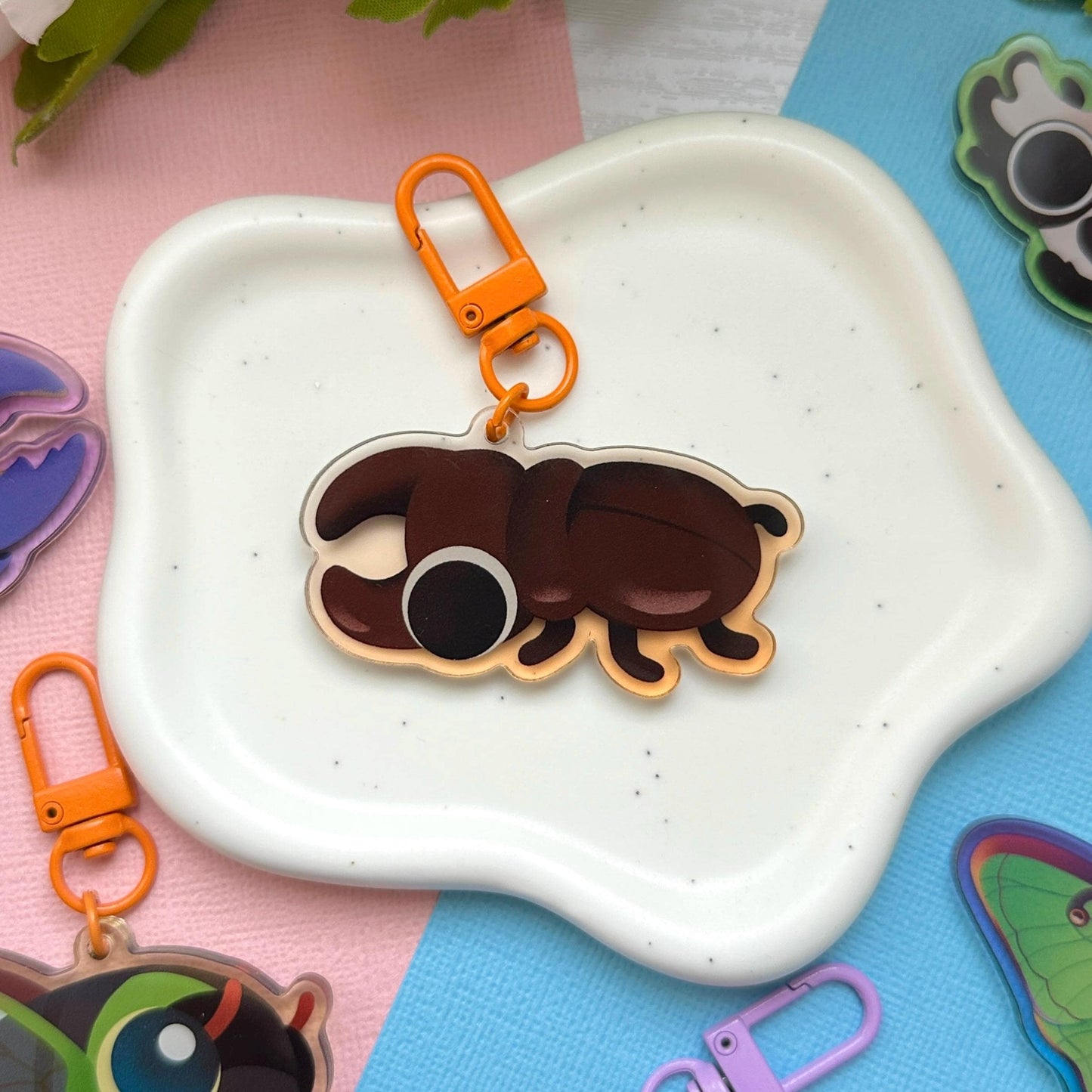 Stag Beetle 2.5" Acrylic Charm