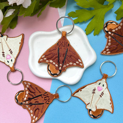 Eagle Ray Embroidered Charm