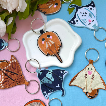 Eagle Ray Embroidered Charm