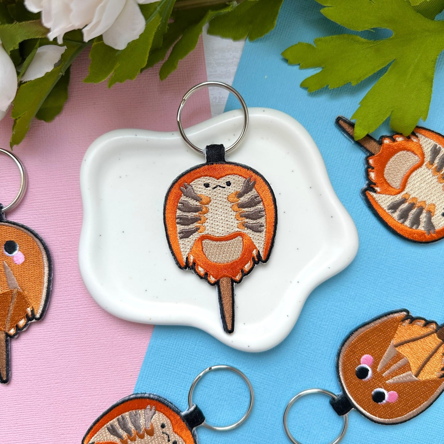 Horseshoe Crab Embroidered Charm