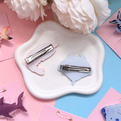 Fish Bones Acrylic Hair Clip