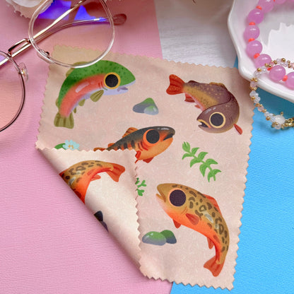 Fish / Trouts Microfiber Cleaning Cloth