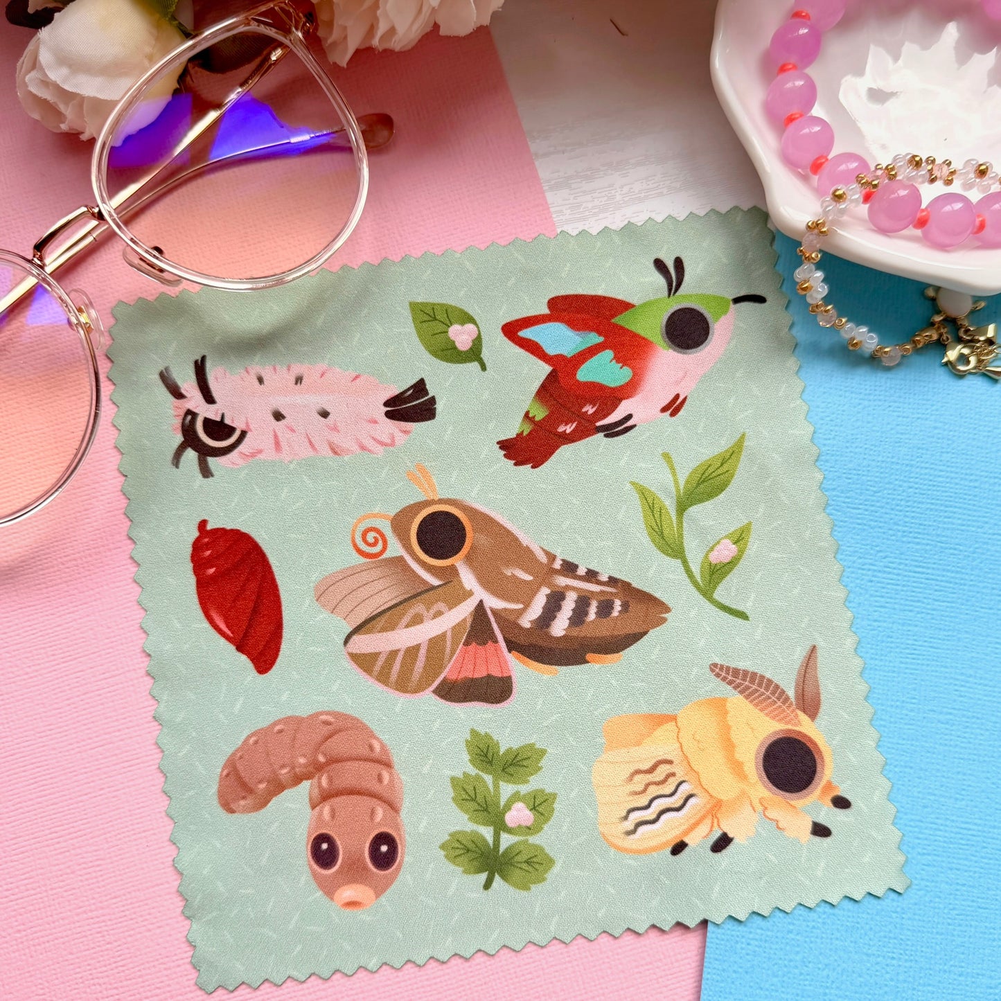 Moths & Caterpillars Microfiber Cleaning Cloth