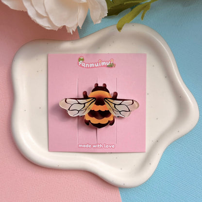 Bumble Bee Acrylic Hair Clip