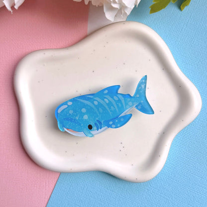 Whale Shark Acrylic Hair Clip