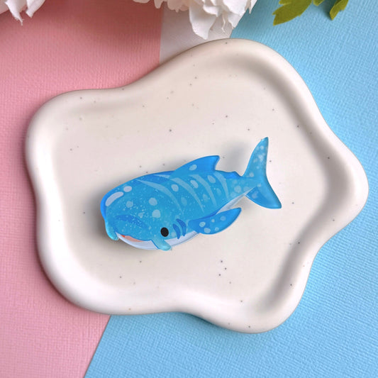 Whale Shark Acrylic Hair Clip