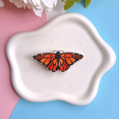 Monarch Butterfly Acrylic Hair Clip